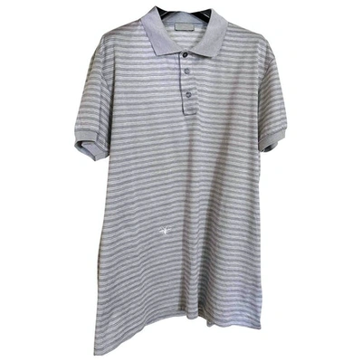 Pre-owned Dior Grey Cotton Polo Shirts