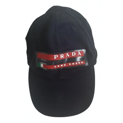 Pre-owned Prada Blue Cotton Hat