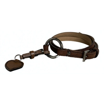 Pre-owned Prada Brown Leather Belt