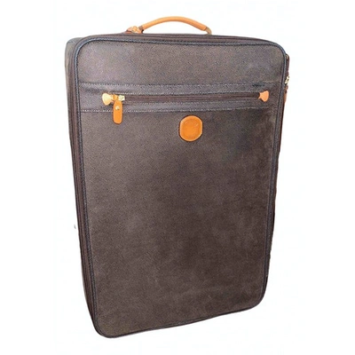 Pre-owned Bric's Leather Travel Bag In Brown