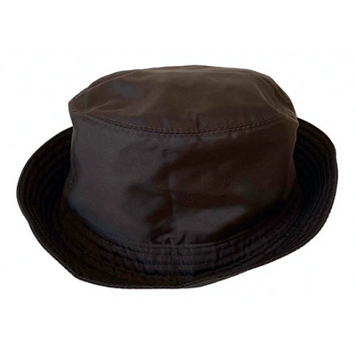 Pre-owned Prada Brown Cloth Hat