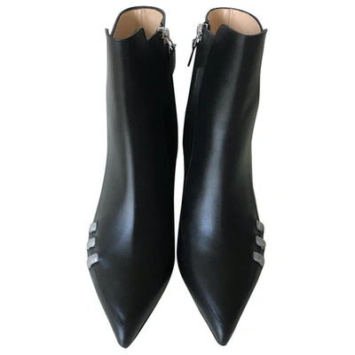 Pre-owned Francesca Bellavita Black Leather Ankle Boots