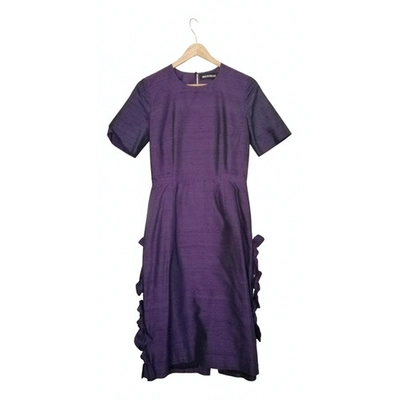 Pre-owned House Of Holland Purple Silk Dress