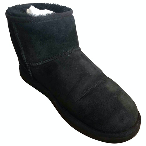 ugg black suede ankle boots