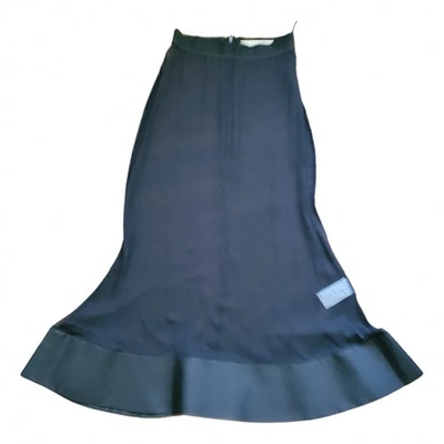 Pre-owned Francesco Scognamiglio Silk Mid-length Skirt In Black