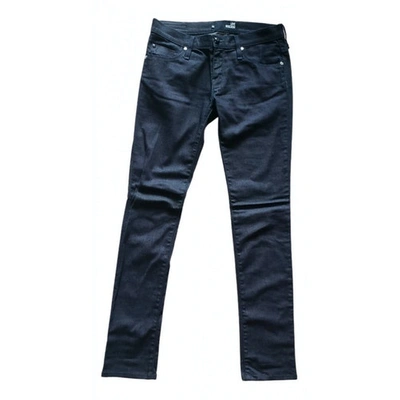 Pre-owned Moschino Slim Jeans In Black