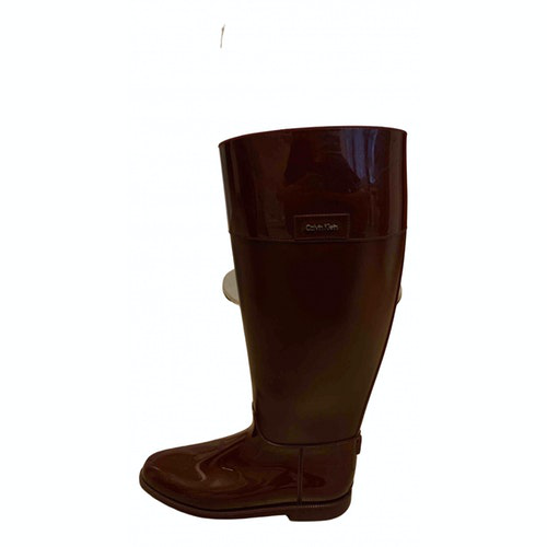 calvin klein rubber boots