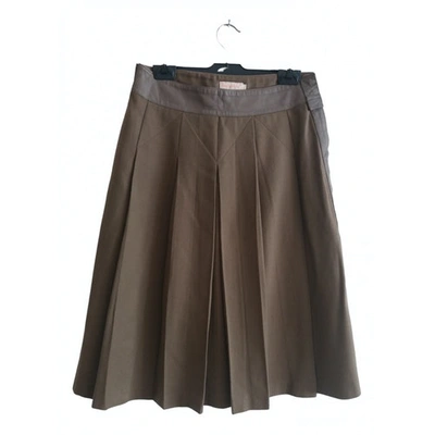 Pre-owned Burberry Wool Skirt In Brown