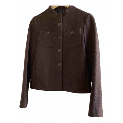 ASPESI Pre-owned Wool Short Vest In Brown