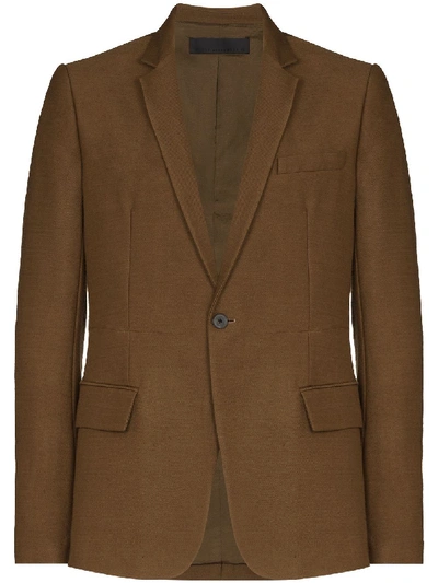 Shop Haider Ackermann Single-breasted Blazer Jacket In Brown