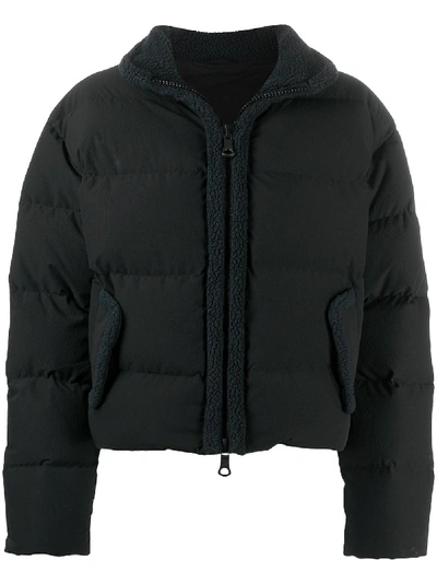 Shop Ienki Ienki Faux Shearling-trimmed Quilted Jacket In Black