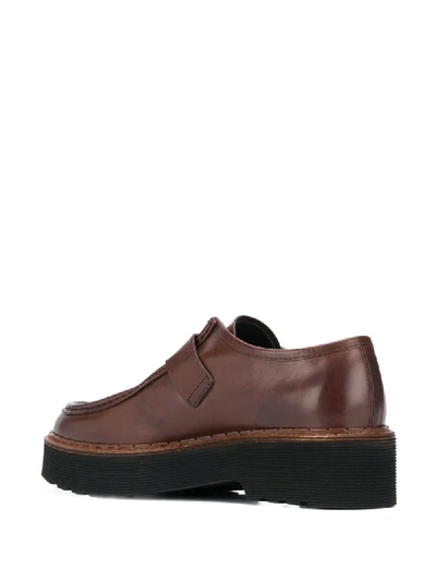 Tod's Flatform Monk Shoes In Brown