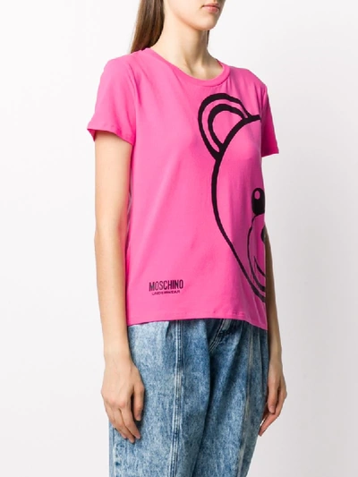 Shop Moschino Underwear Teddy Bear-print T-shirt In Pink