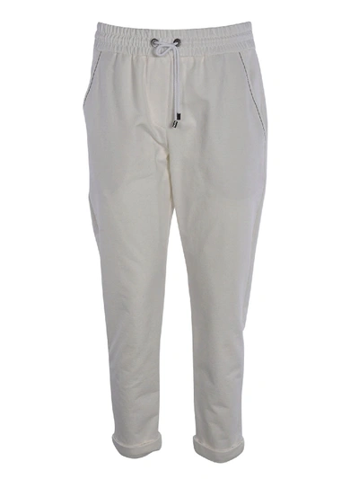 Shop Brunello Cucinelli Sweat Pants In White