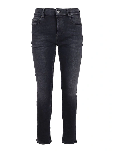 Shop 7 For All Mankind Ronnie Stretch Denim Jeans In Black
