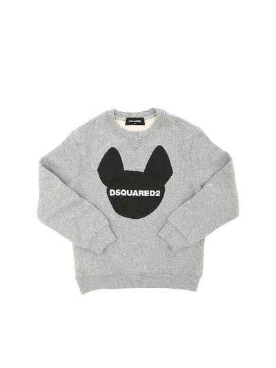 Shop Dsquared2 Print Sweatshirt In Melange Grey