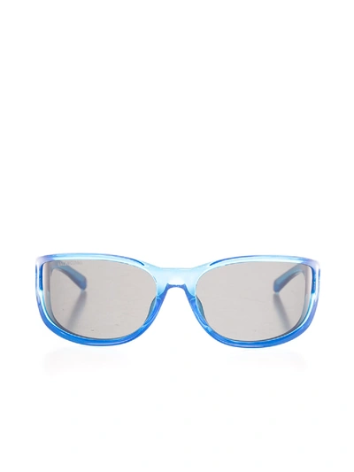 Shop Balenciaga Fast 0124s Sunglasses In Blue And Grey
