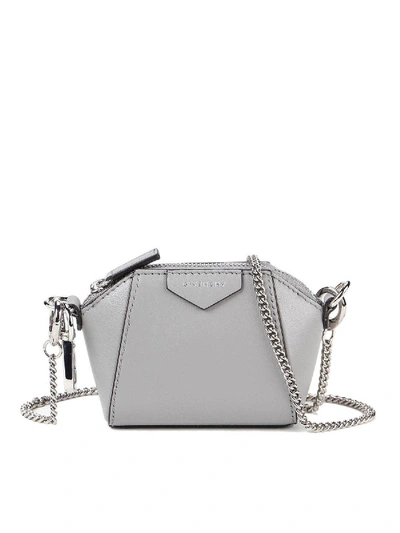 Shop Givenchy Antigona Baby Bag In Grey