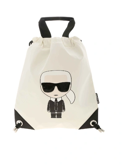Shop Karl Lagerfeld K/ikonik Backpack In White