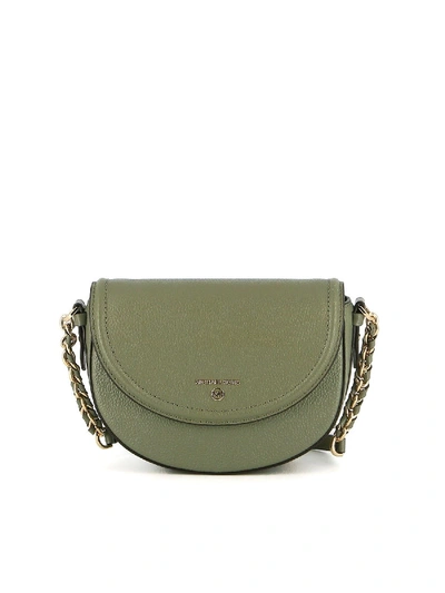 Shop Michael Kors Jet Set Charm Medium Bag In Army Green