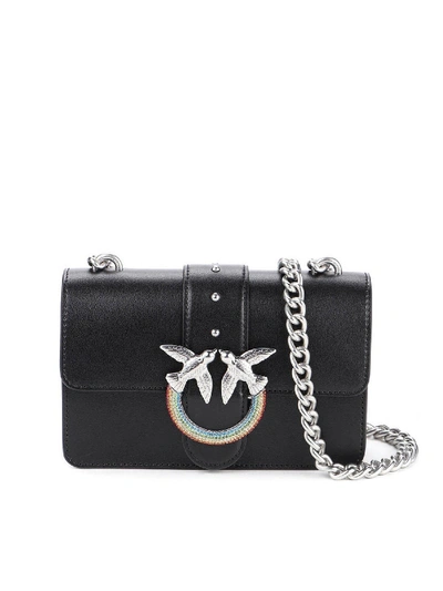 Shop Pinko Love Icon Jewels Mini Bag In Black