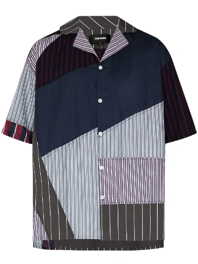 Shop Ahluwalia Fitzroy Panelled Short-sleeve Shirt In Multicolour