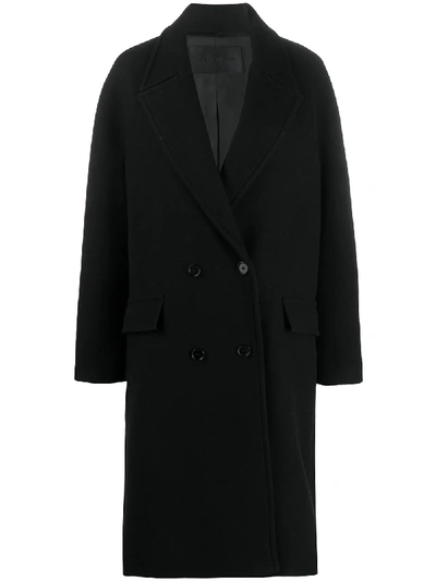 Shop Christian Wijnants Double Breasted Oversize Coat In Black