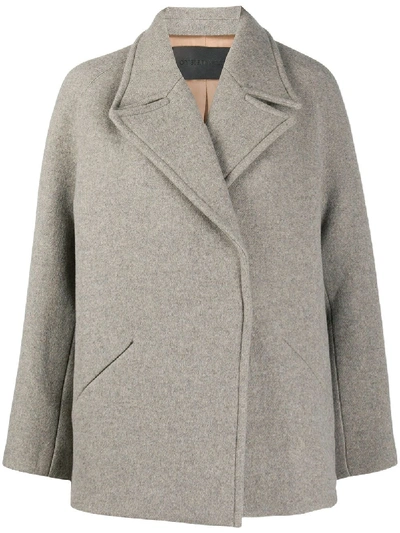 Shop Christian Wijnants Concealed Fastening Pea Coat In Neutrals