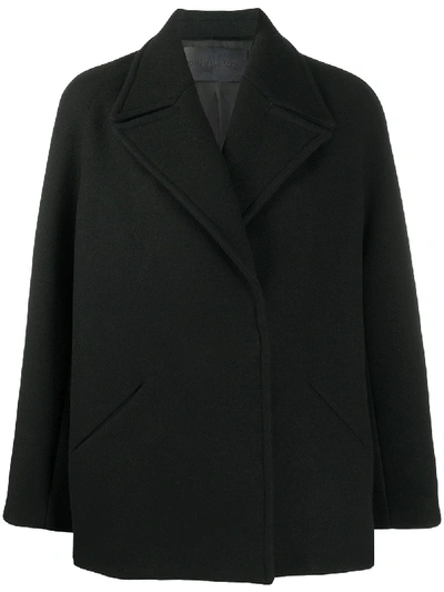 Shop Christian Wijnants Oversize Pea Coat In Black
