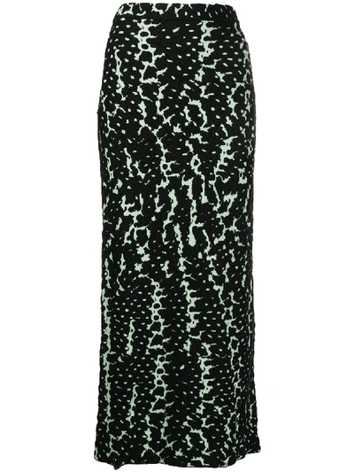 Shop Christian Wijnants Snake-intarsia Skirt In Black