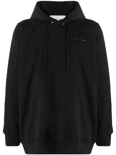 Shop Alyx Oversized Logo Print Hoodie In Black