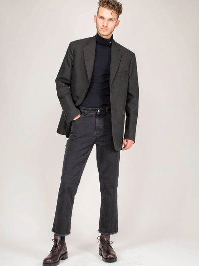 Shop Raf Simons Straight Fit Blazer In Grey