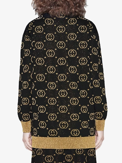 Shop Gucci Gg Wool Cardigan In Black