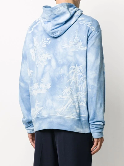 Polo Ralph Lauren Montauk Floral-print Spa Terry Hoodie in Blue