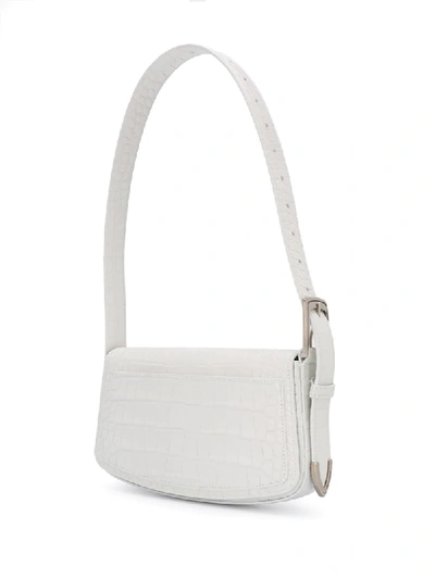 Shop Balenciaga Crocodile-effect Leather Shoulder Bag In White