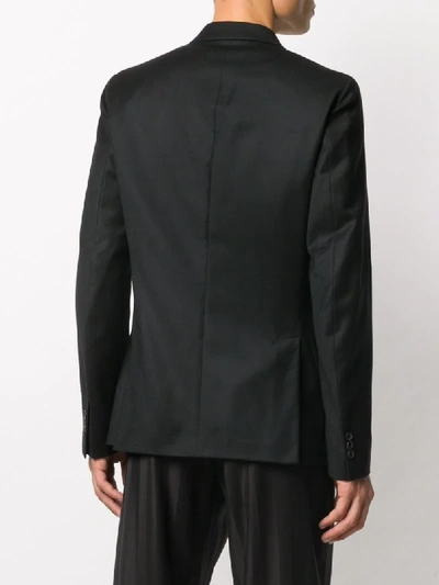Shop Paul Smith Double Breasted Blazer In Black