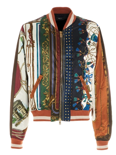 Shop Amiri Scarf Patchwork Jacket In Multicolor