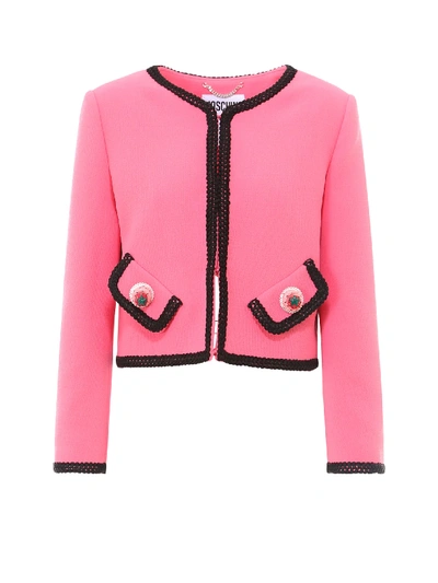 Shop Moschino Blazer In Pink