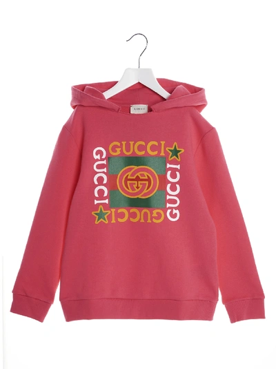 Shop Gucci Hoodie In Fuchsia