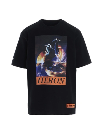 Shop Heron Preston Os Heron Times T-shirt In Black