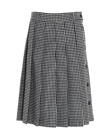 Shop Ami Alexandre Mattiussi Skirt In Nero Bianco