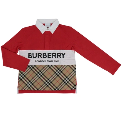 Shop Burberry Quentin Polo In Red