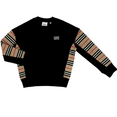 Shop Burberry Hamilton Icon Sweatshirt In Black