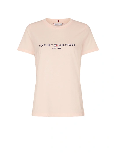 Shop Tommy Hilfiger T-shirt With Logo In Corallo