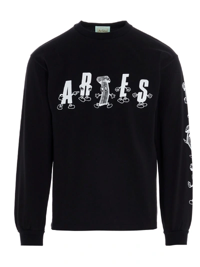 Shop Aries Sweater In Nero Bianco