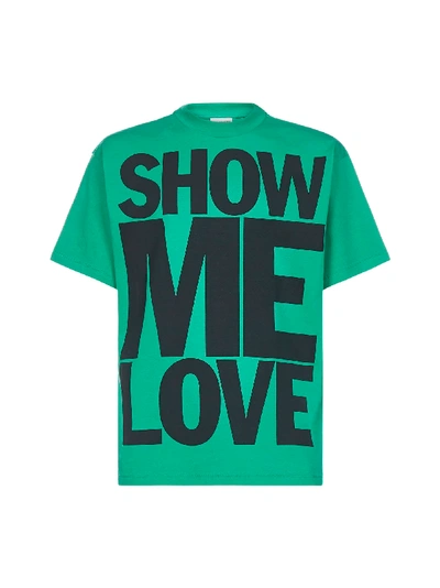 Shop Honey Fucking Dijon Show Me Love Cotton T-shirt In Green