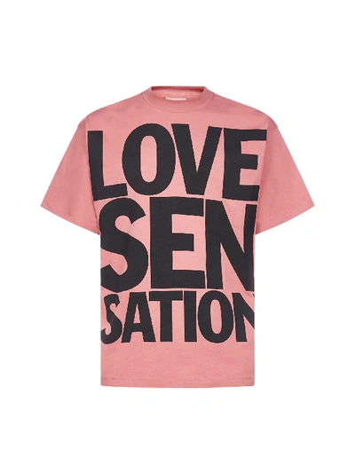 Shop Honey Fucking Dijon Love Sensation Cotton T-shirt In Old Rose