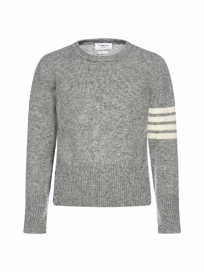 Shop Thom Browne 4-bar Wool Sweater In Light Grey
