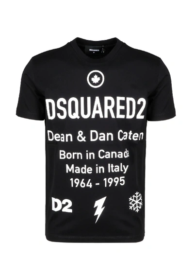 Shop Dsquared2 Logo Lettering T-shirt In Black