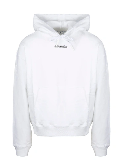 Shop Off-white Marker Over Hoodie In White